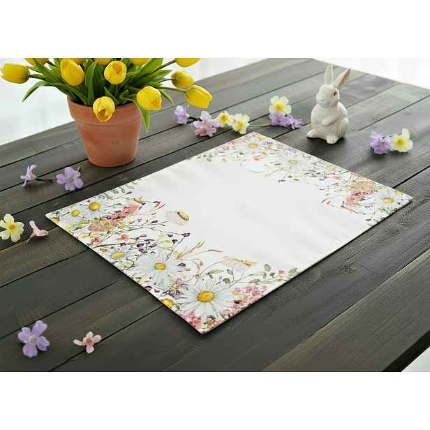 Dekorační ozdobný ubrousek FLOWERS 32x45 cm Mybesthome