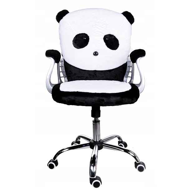 Dětské křeslo Panda, látkové, otočné, s nastavitelnou výškou, FZP042
