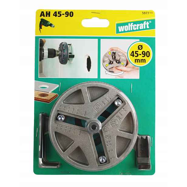 Korunkový Vrták s synchronně nastavitelným průměrem 45-90 mm 5977000 Wolfcraft
