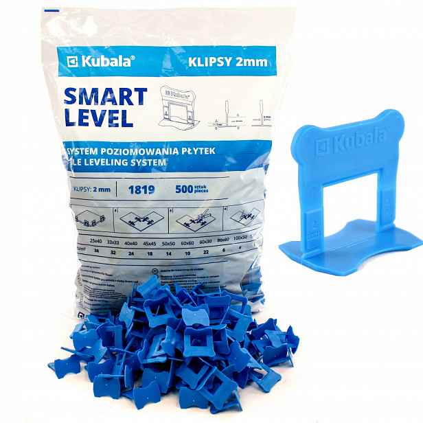 Kubala Smart Level Klipsy Pro Vyrovnávání Dlaždic 2 mm 500 kusů 1819