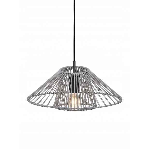 Závěsná lampa Paco Home Hugo Mislina 44 cm Šedá Loft E27 Boho Skandinávská