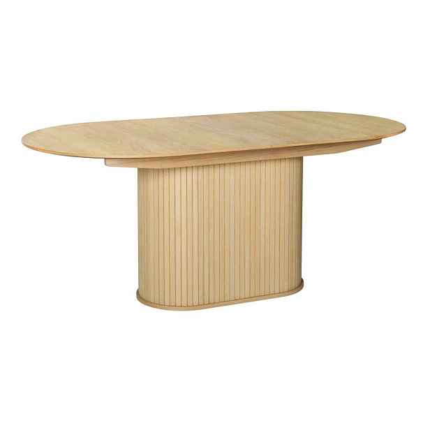 Rozkládací jídelní stůl s přídavnou deskou v dekoru dubu 95x180 cm Nola – Unique Furniture