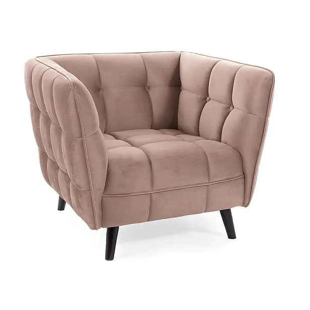 Casarredo Čalouněné křeslo KASI VELVET 1 - tmavě béžová
