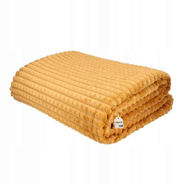 Deka 130 x 170 cm z mikrovlákna, extrudovaná kostka, teplá, plyšová, měkká
