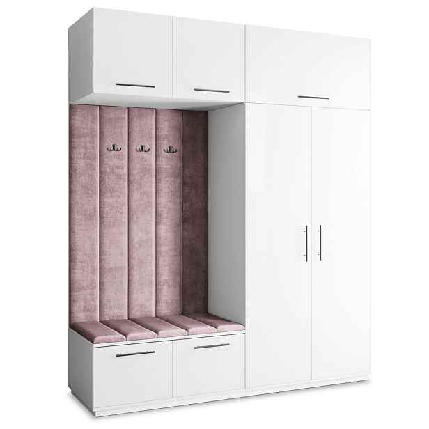 MASSENO MODERNÍ PŘEDSÍŇOVÁ SESTAVA REMA, 200/240/60 cm, bílá