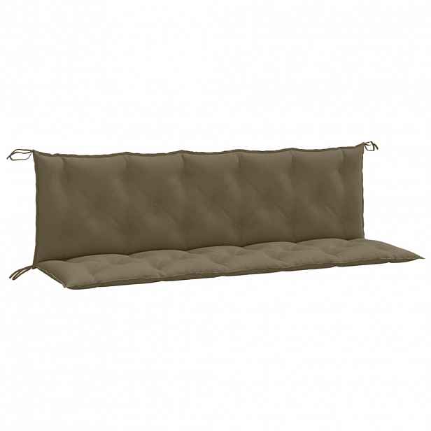 vidaXL Podušky na zahradní lavici 2 ks taupe melanž 180x50x7 cm textil