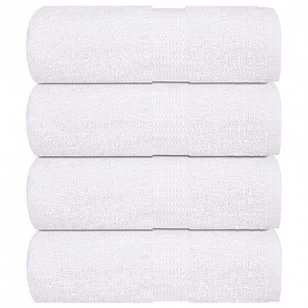 vidaXL Ručníky pro hosty FROGN 4 ks bílé 30x50 cm 360 g/m²