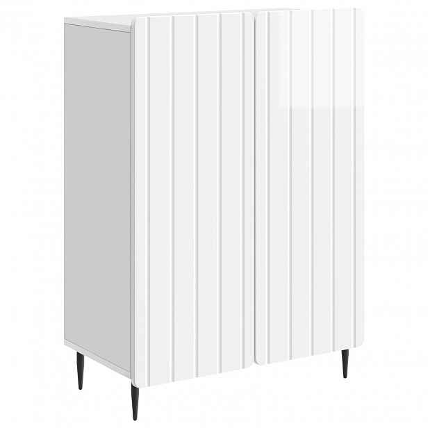 vidaXL Servírovací skříň Bílá s vysokým leskem 66 x 34,5 x 92 cm
