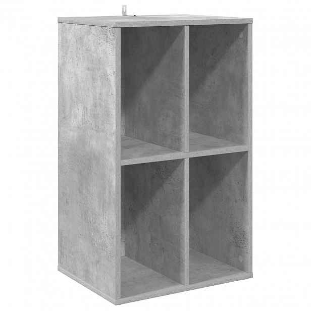 vidaXL Skříň na gramofonové desky Betonově šedá 44,5 x 36,5 x 74,5 cm