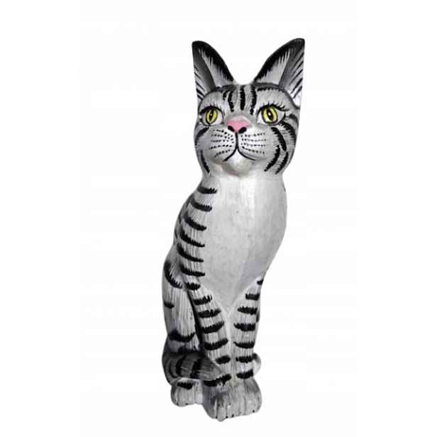 Figurka Kočka ze dřeva 36 cm Ruční Práce /57/