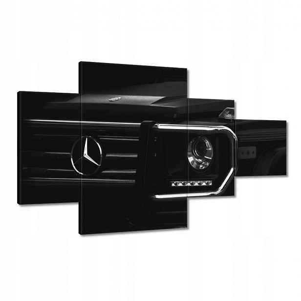 Obrazy 130x80 Mercedes černý terénní