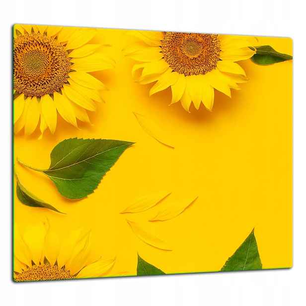Skleněná Ochranná Deska Panel Lepidlo 65x60 Květina