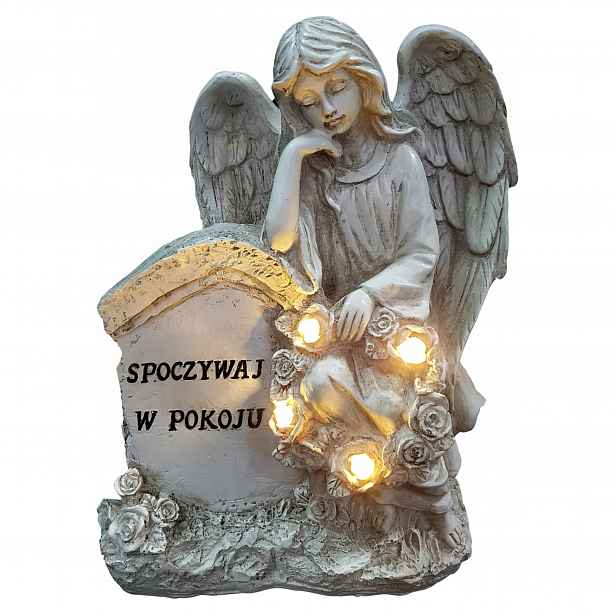 Hřbitovní Svíčka Anděl strážný Odpočívej V Pokoji Velký 21,5 CM Na Hrob