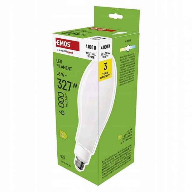 Led žárovka Filament ED90 E27 36 W (327 W) 6 000 lm neutrální bílá