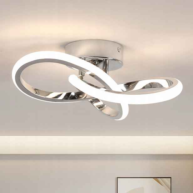 Stropní závěsné Led svítidlo lustr chrom moderní 22W 4500K