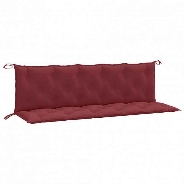 vidaXL Podušky na zahradní lavici 2 ks vínová melanž 180x50x7cm textil