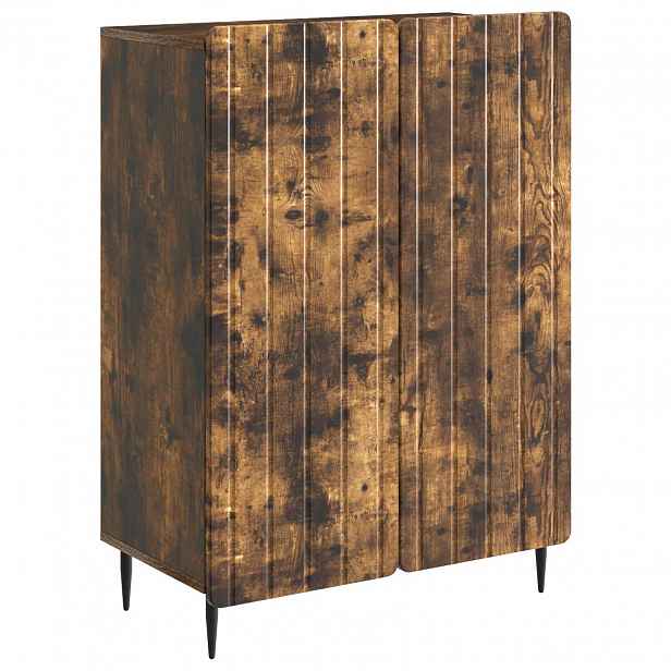 vidaXL Servírovací skříň Kouřový dub 66 x 34,5 x 92 cm