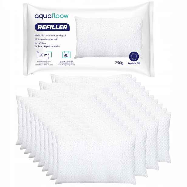 Vložky do pohlcovače vlhkosti AquaFloow 40 x 250 g Silné
