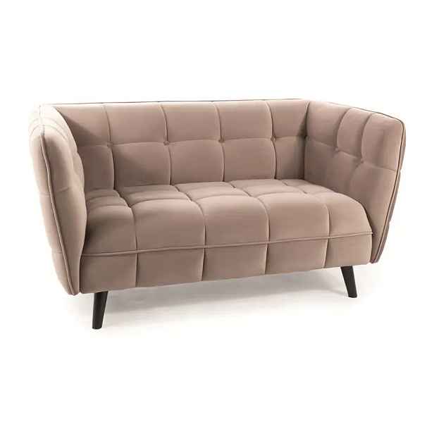 Casarredo Čalouněné dvojkřeslo KASI VELVET 2 - tmavě béžová