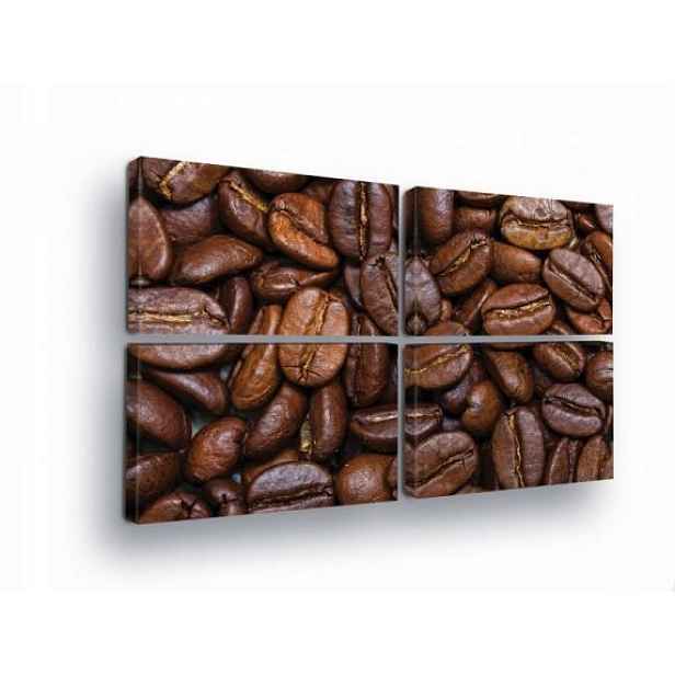 Obraz 120x80 Kávová zrna káva aroma energie hnědá teplý dekor kuchyně