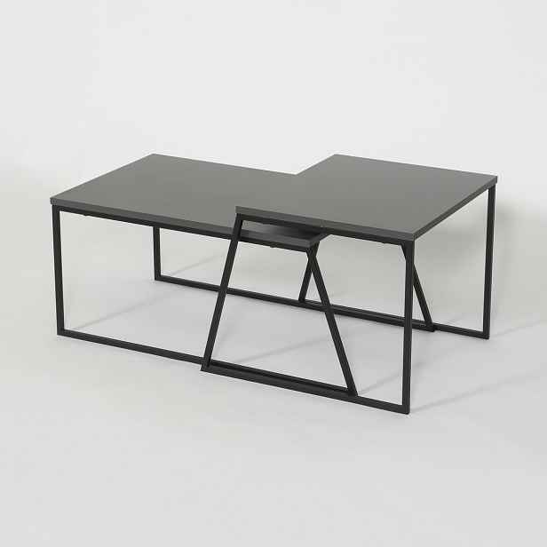 Sada konferenčních stolků Orta Black and Anthracite, 2 ks