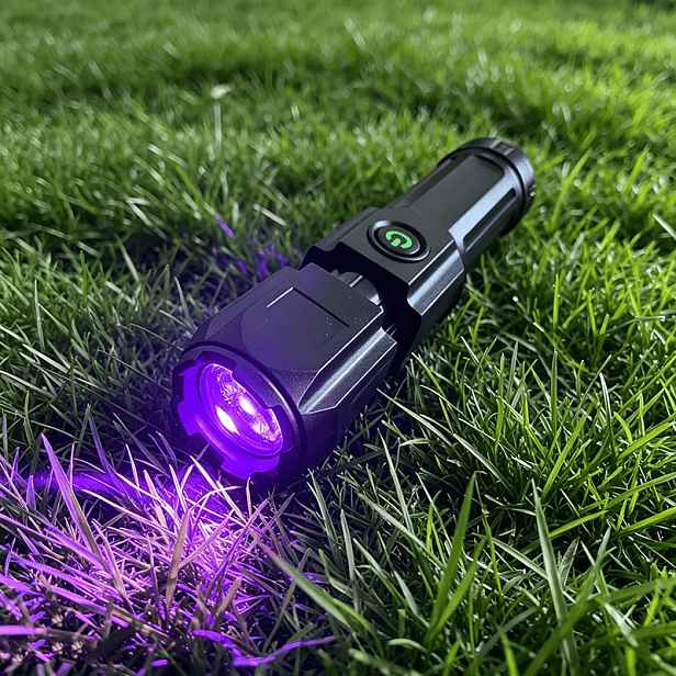 TEMU 1ks Ruční UV LED svítilna, přenosná domácí 395Nm UV svítilna, USB dobíjecí ultrazáření, 3 režimy zoomovatelné UV LED svítilny, černé světlo