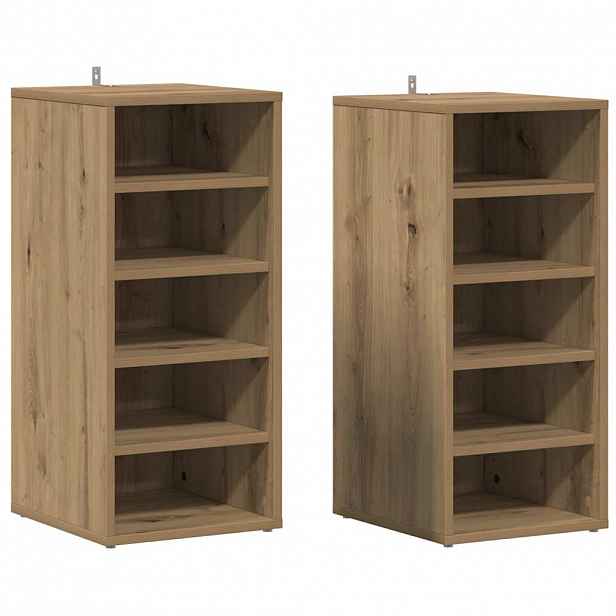 vidaXL Skříň na obuv 32 x 35 x 70 cm Dub artisan 5 párů obuvi