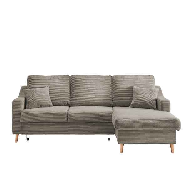 P & B ROHOVÁ SEDAČKA, textil, šedavě hnědá