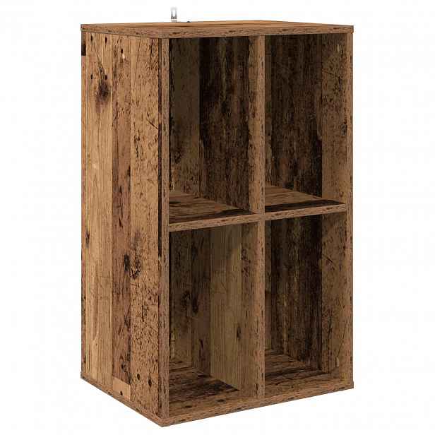 vidaXL Skříň na gramofonové desky Staré dřevo 44,5 x 36,5 x 74,5 cm