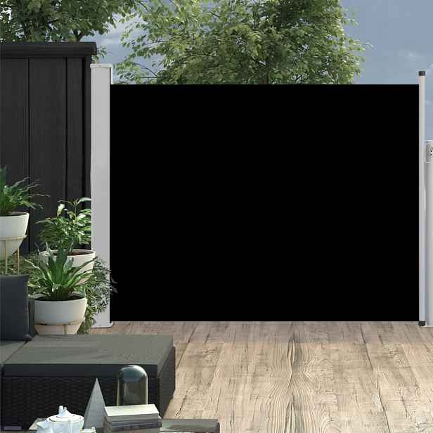 Zatahovací boční markýza 120x500 cm Dekorhome Černá