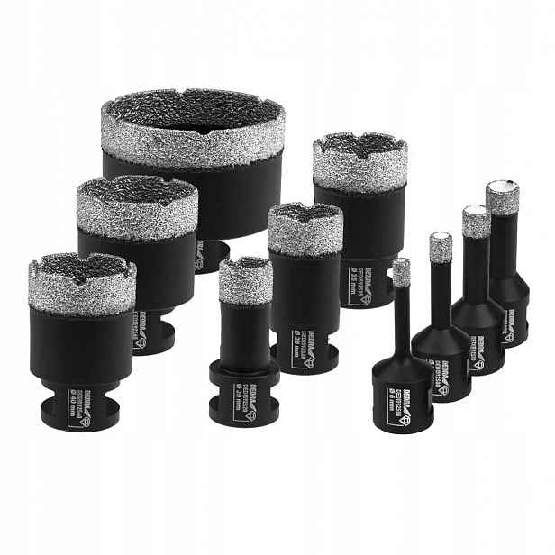 Diamantové děrovačky Vb 6-68 mm M14, sada korunek 10 Ks. Dedra