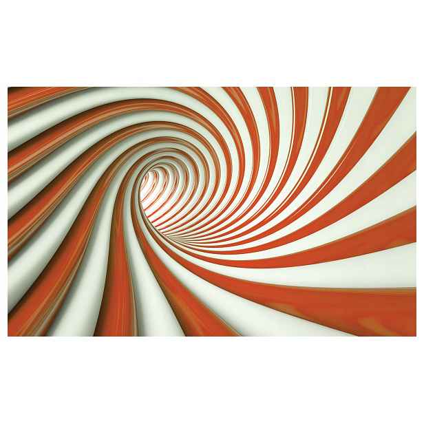 Fototapeta Tunel Vír Abstrakce Oranžovo-bílá Iluze 254x184 lepidlo
