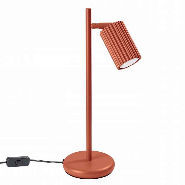 Stojící stolní lampa Noční 1x GU10 Červená Karbon 1643 Sollux