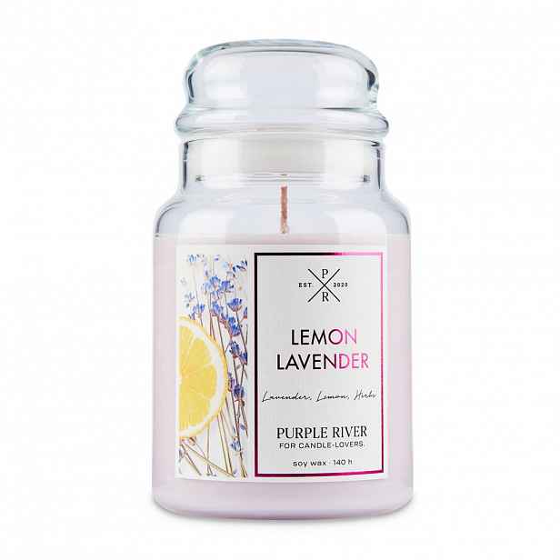 VONNÁ SVÍČKA Fialová Lemon Lavender sójový vosk