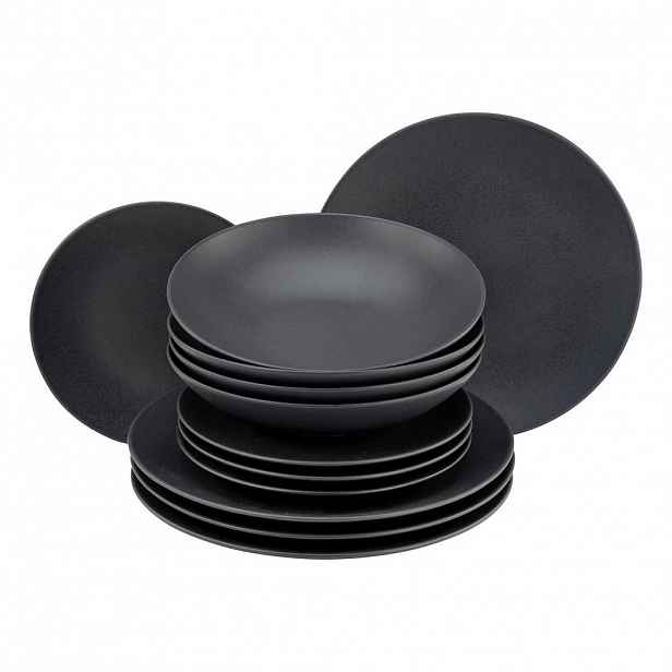 Creatable JÍDELNÍ SOUPRAVA Soft Touch Black 12dílné
