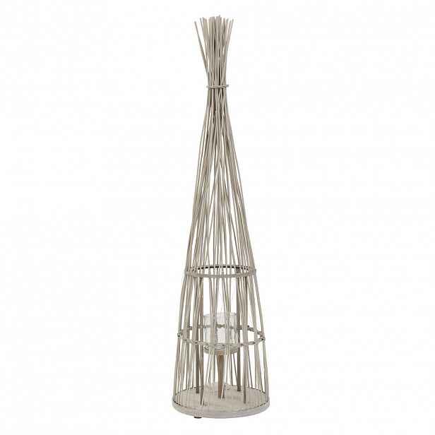 ECD-Germany BAMBUSOVÁ LAMPION V: 91 cm, dřevěná barva, styl boho