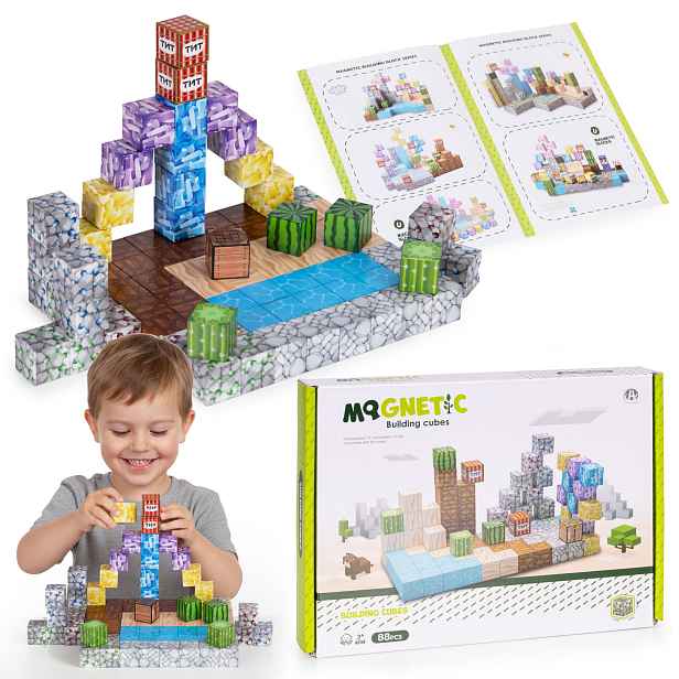 MULTISTORE Magnetická stavebnice 88 ks FUTURE vícebarevná