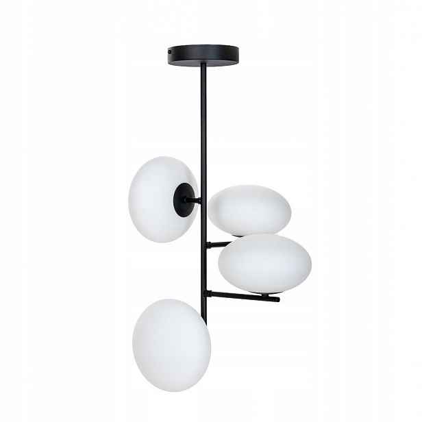 Stropní Svítidlo Designová černá 4xG9 8W Sklo 40 cm Omi Zuma Line