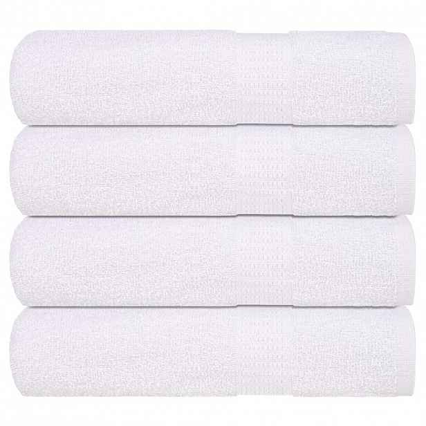 vidaXL Ručníky FROGN 4 ks bílé 50x100 cm 360 g/m²