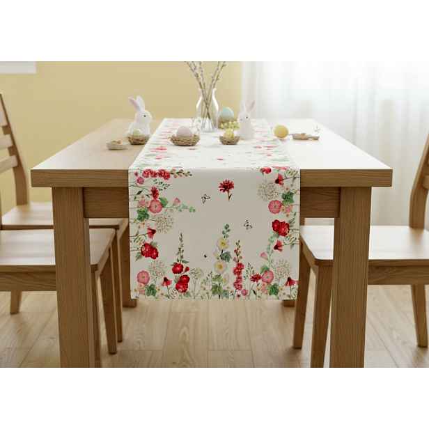 Vzorovaný ubrus - běhoun na stůl FLOWERS II. 40x140 cm Mybesthome