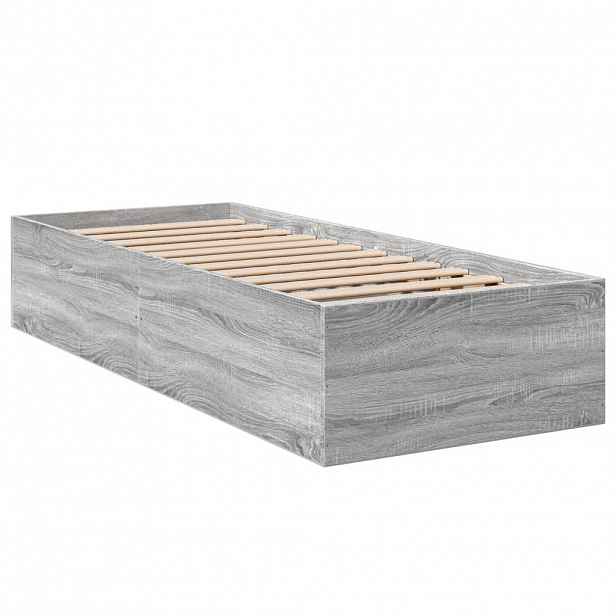 vidaXL Rám postele šedý sonoma 90 x 200 cm kompozitní dřevo
