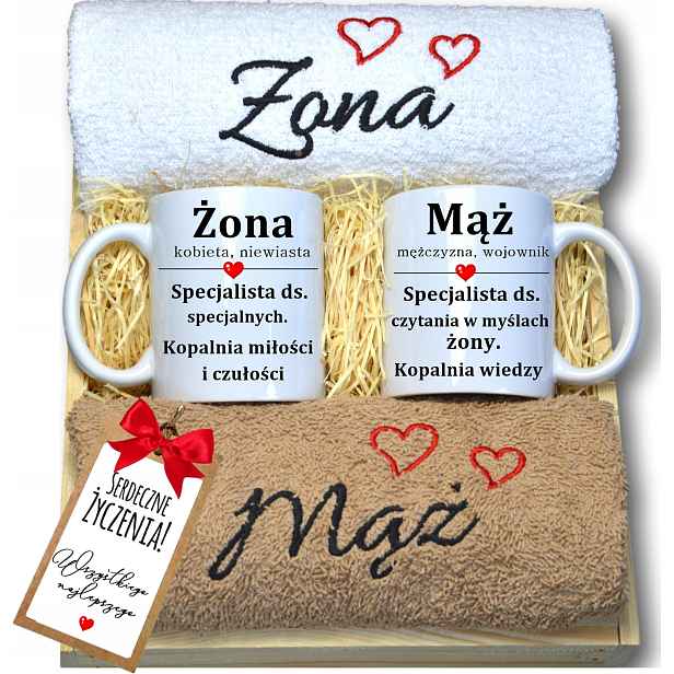 Dárek Na Svatba Svatební Hostina Svatební sada ručníků box