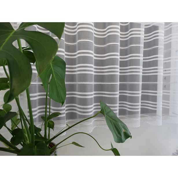 Mg Záclona 35806 Bílá stříbro 300x250 cm hotová obšitá M