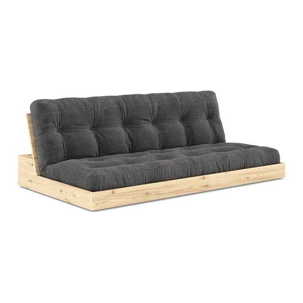 Černo-antracitová manšestrová rozkládací pohovka 196 cm Base – Karup Design