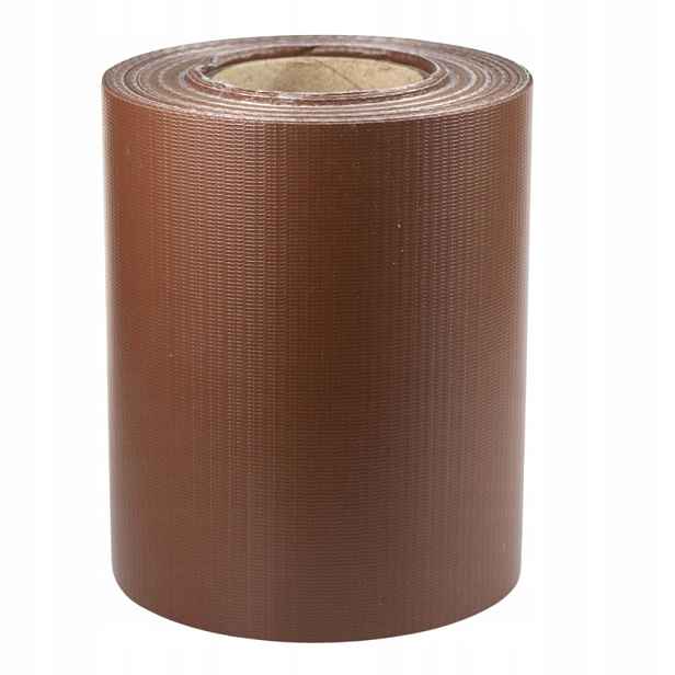 Plotová páska pro plotové panely 19 Cm x 35 m, hnědá s klipsam