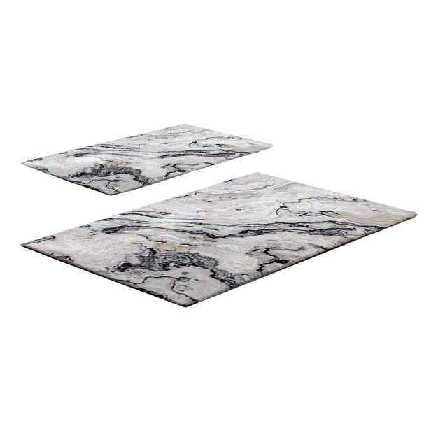 Šedobéžové koupelnové předložky v sadě 2 ks 60x100 cm CT – Foutastic