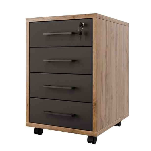 Uzamykatelný kontejner NEJBY GIANNI PREMIUM, dub wotan/antracit