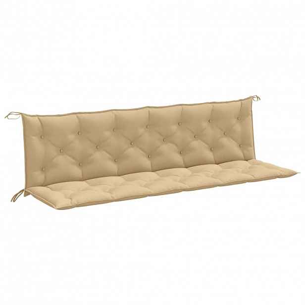 vidaXL Podušky na zahradní lavici 2 ks béžová melanž 200x50x7cm textil