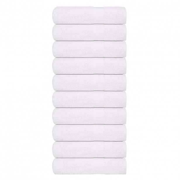 vidaXL Ručníky FROGN 10 ks bílé 50x100 cm 360 g/m²