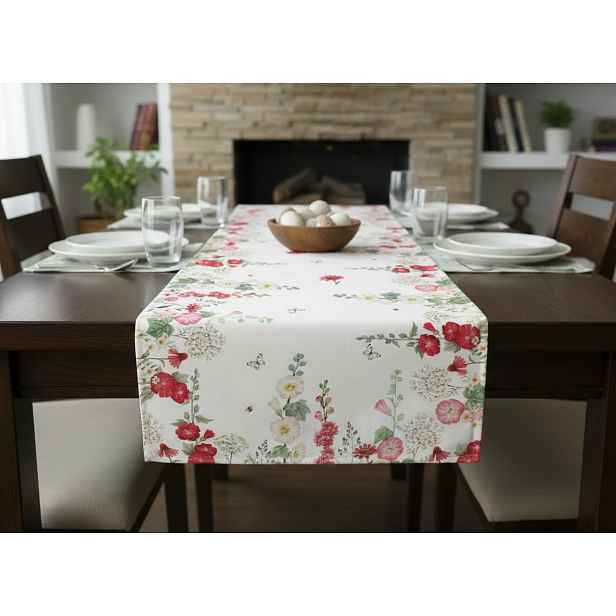 Vzorovaný ubrus - běhoun na stůl FLOWERS II. 60x120 cm Mybesthome